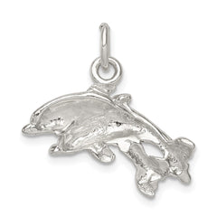 Sterling Silver Dolphins Charm - 3