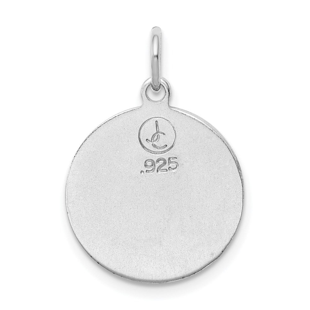 Sterling Silver Platinum-plated & Gold Tone St Peregrine Medal