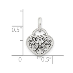 Sterling Silver Antique Heart Charm