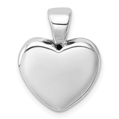 Sterling Silver Antiqued Heart Baby Foot Pendant - 2