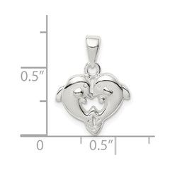 Sterling Silver Polished Dolphin Pendant - 3