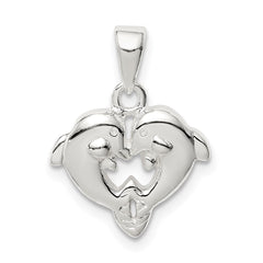 Sterling Silver Polished Dolphin Pendant - 3