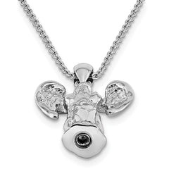 Sterling Silver Rhodium-plated Angel Ash Holder 18in Necklace - 2