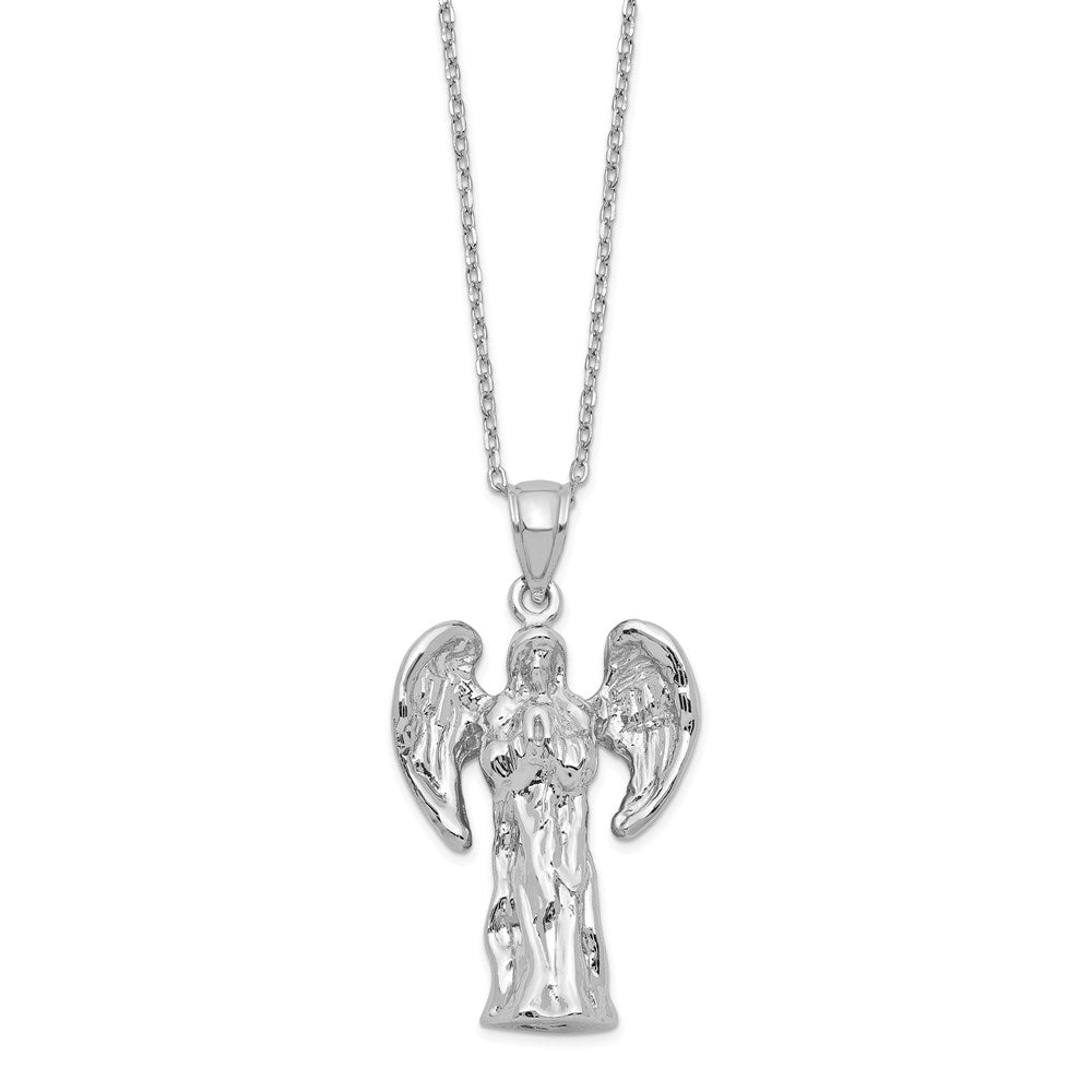 Sterling Silver Rhodium-plated Angel Ash Holder 18in Necklace - 2