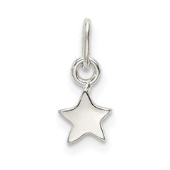 Sterling Silver Enameled Green Star Charm