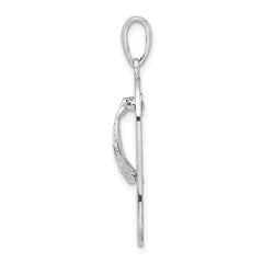 De-Ani Sterling Silver Rhodium-Plated 3D Cut-Out Starfish Flip-flop Pendant