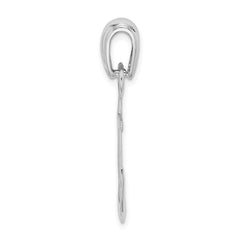 De-Ani Sterling Silver Rhodium-Plated Polished 3D Anchor Pendant - 4