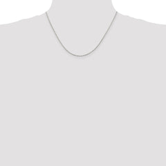 Sterling Silver 1.5mm Beveled Oval Cable Chain w/2in ext.