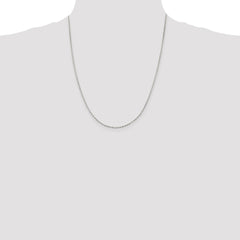 Sterling Silver 1.5mm Beveled Oval Cable Chain - 10