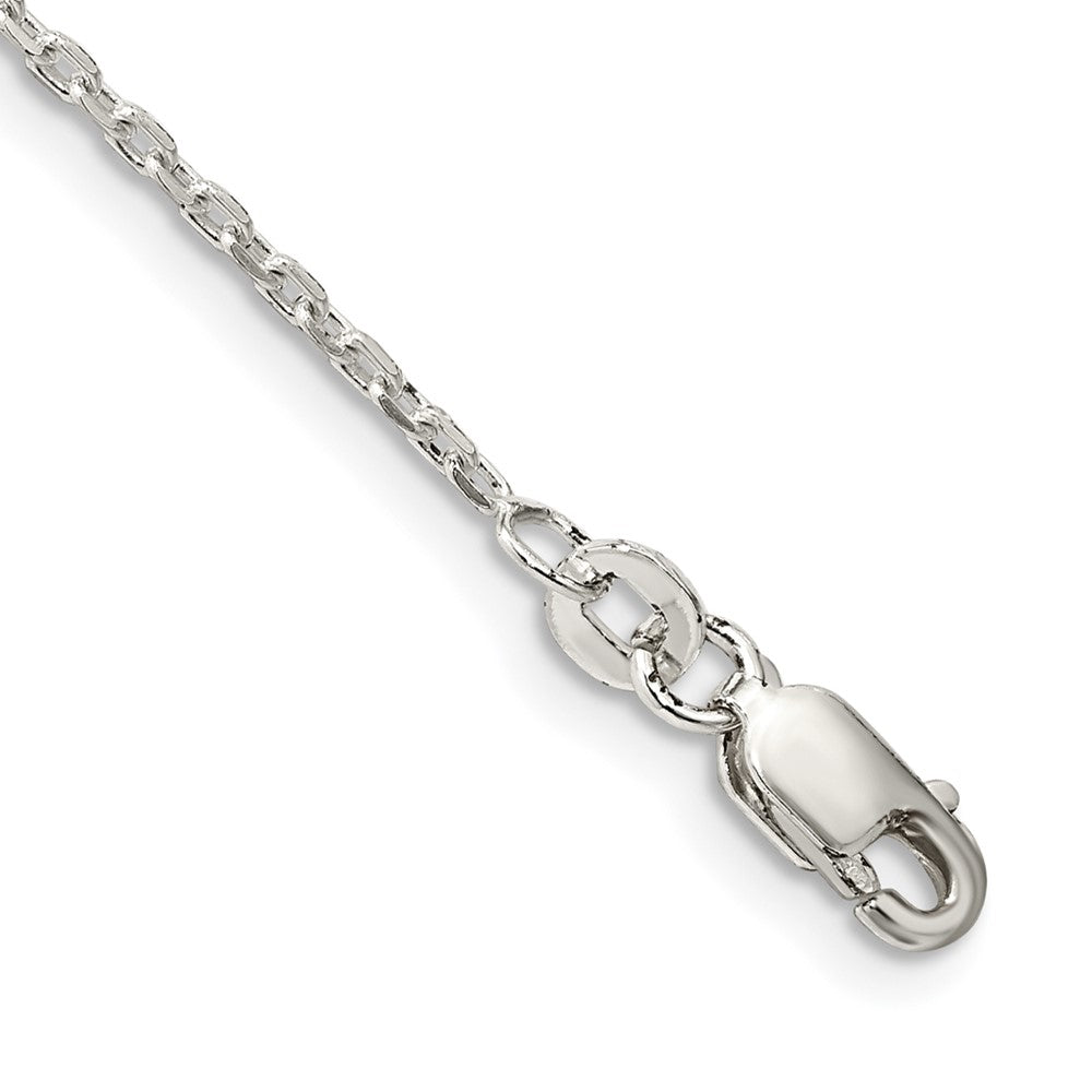 Sterling Silver 1.5mm Beveled Oval Cable Chain - 6