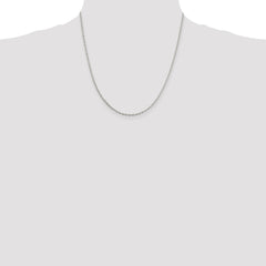 Sterling Silver 2mm Beveled Oval Cable Chain - 9