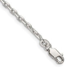 Sterling Silver 2.75mm Beveled Oval Cable Chain - 4