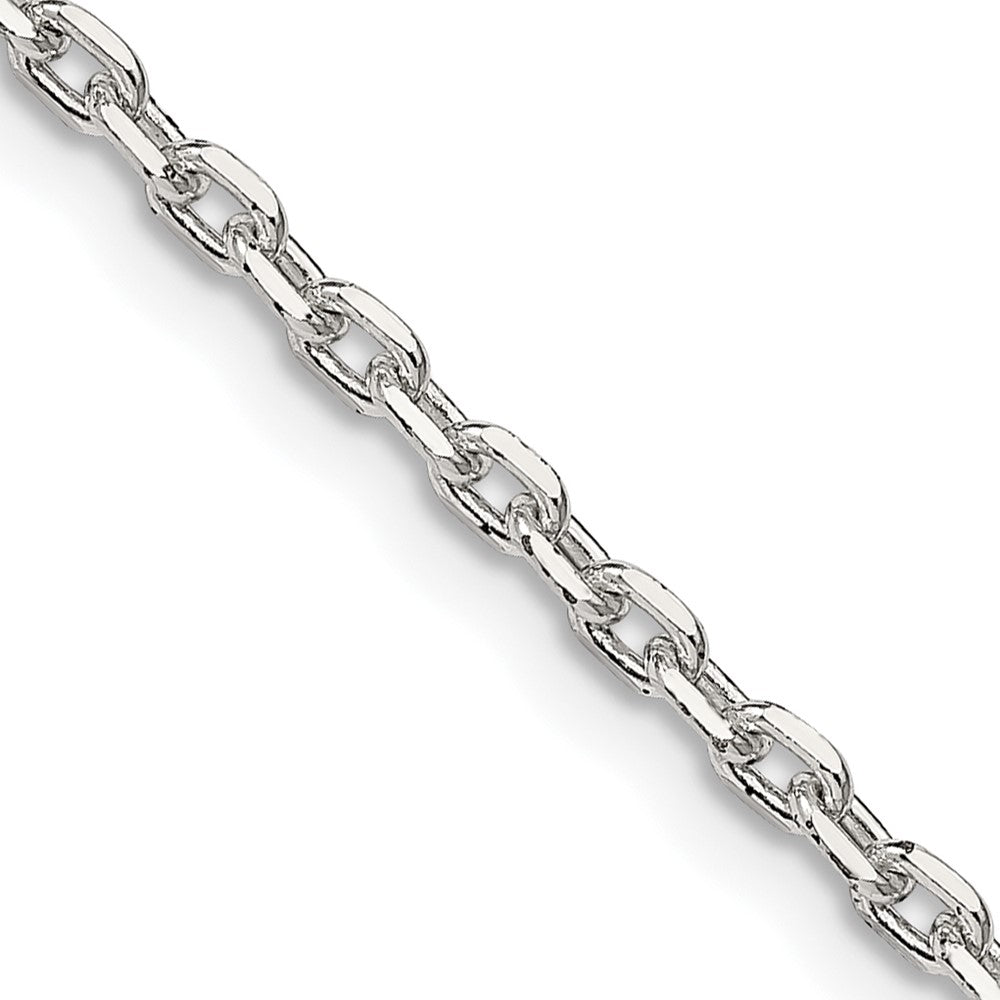 Sterling Silver 2.75mm Beveled Oval Cable Chain - 3