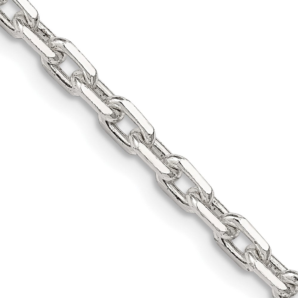 Sterling Silver 3.95mm Beveled Oval Cable Chain - 9