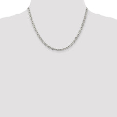 Sterling Silver 4.9mm Beveled Oval Cable Chain - 3