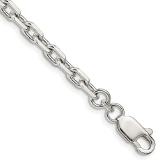 Sterling Silver 4.9mm Beveled Oval Cable Chain - 6