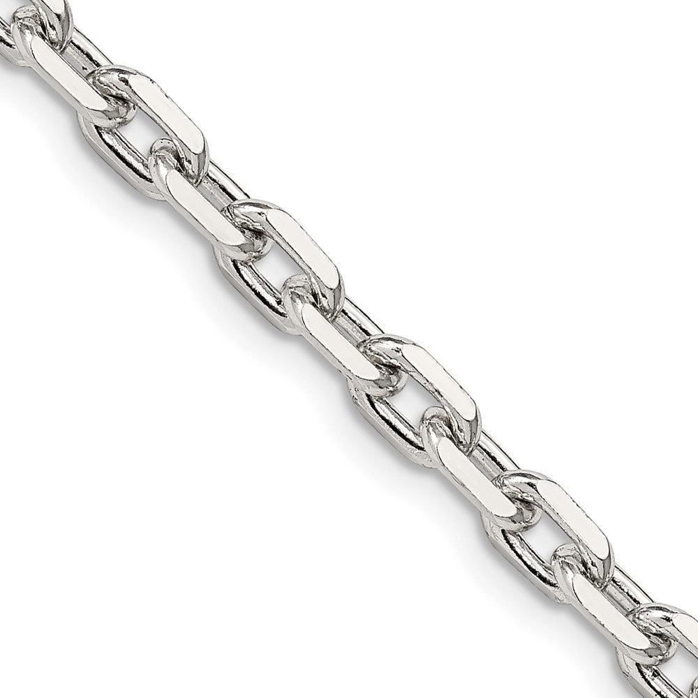 Sterling Silver 4.9mm Beveled Oval Cable Chain - 3