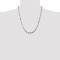 Sterling Silver 5.4mm Beveled Oval Cable Chain - 2