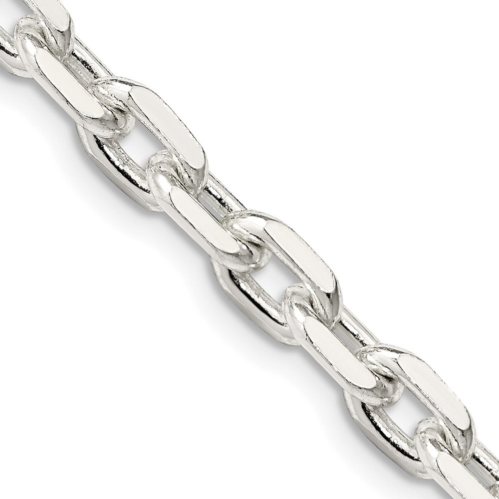 Sterling Silver 5.4mm Beveled Oval Cable Chain - 2