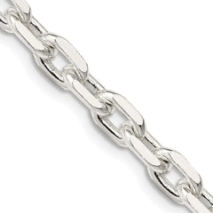 Sterling Silver 5.4mm Beveled Oval Cable Chain - 2