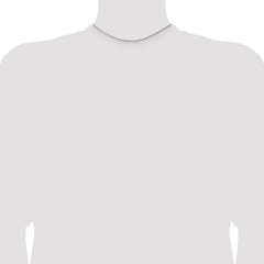 Sterling Silver Rhodium-plated 1.5mm Curb Chain