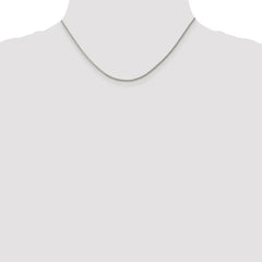 Sterling Silver Rhodium-plated 1.5mm Curb Chain - 4