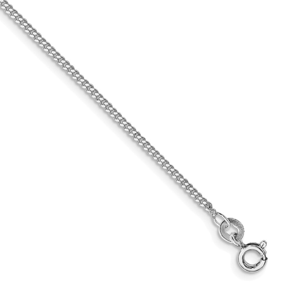 Sterling Silver Rhodium-plated 1.5mm Curb Chain - 10
