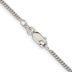 Sterling Silver Rhodium-plated 1.75mm Curb Chain