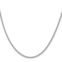 Sterling Silver 2mm Curb Chain - 12