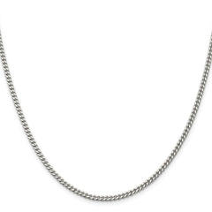 Sterling Silver 3mm Curb Chain - 12