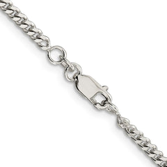 Sterling Silver 3mm Curb Chain - 12