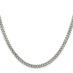 Sterling Silver Rhodium-plated 4.5mm Curb Chain - 9