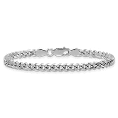 Sterling Silver Rhodium-plated 4.5mm Curb Chain - 10