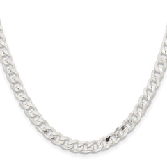 Sterling Silver 5.7mm Curb Chain - 11