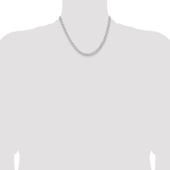 Sterling Silver Rhodium-plated 5.7mm Curb Chain - 4