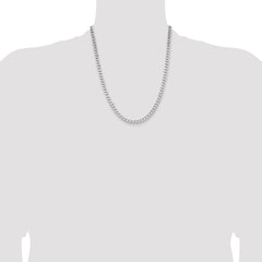 Sterling Silver Rhodium-plated 5.7mm Curb Chain - 2