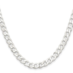 Sterling Silver 6.5mm Curb Chain - 8