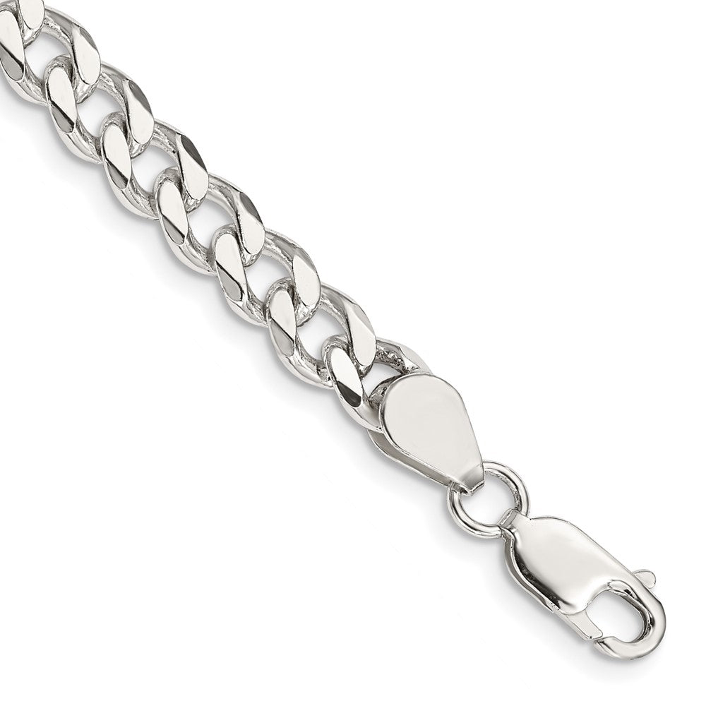 Sterling Silver 6.5mm Curb Chain - 13
