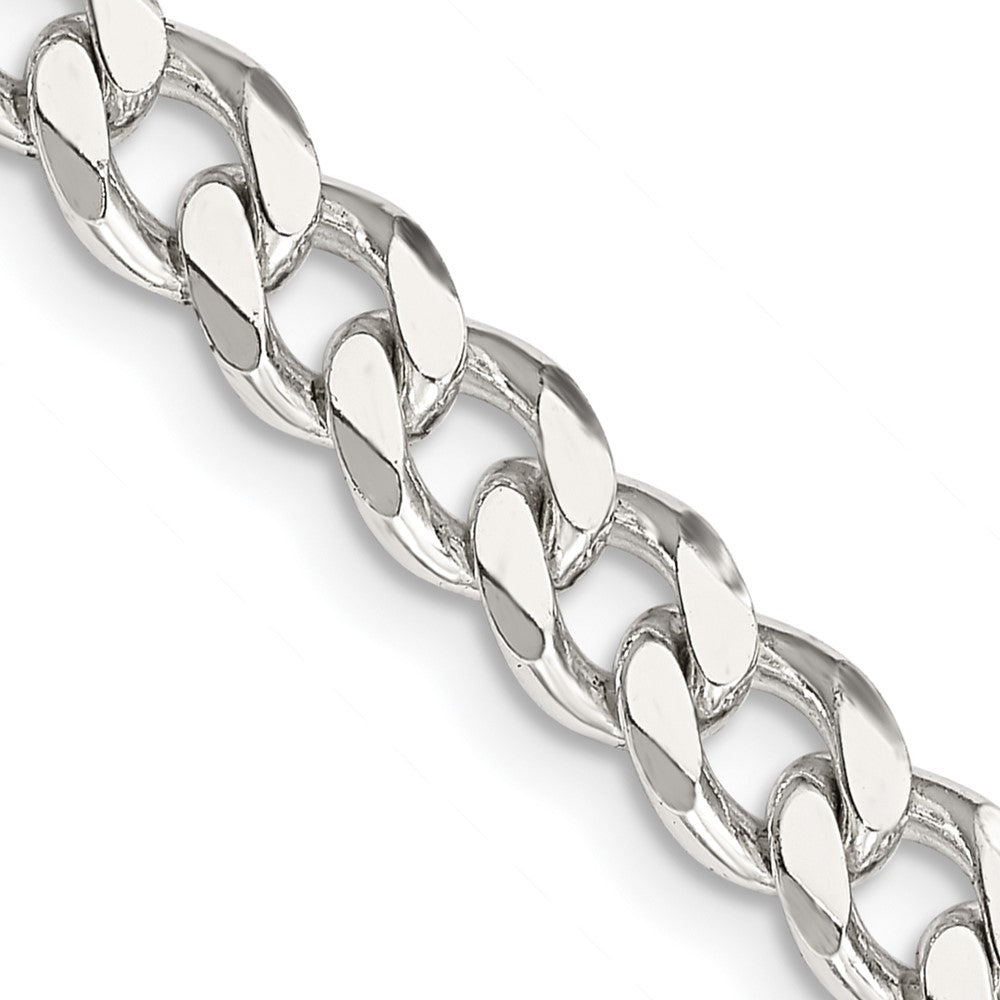 Sterling Silver 6.5mm Curb Chain - 8