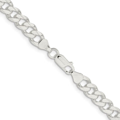 Sterling Silver 7.5mm Curb Chain - 11