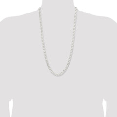 Sterling Silver 7.5mm Curb Chain - 9