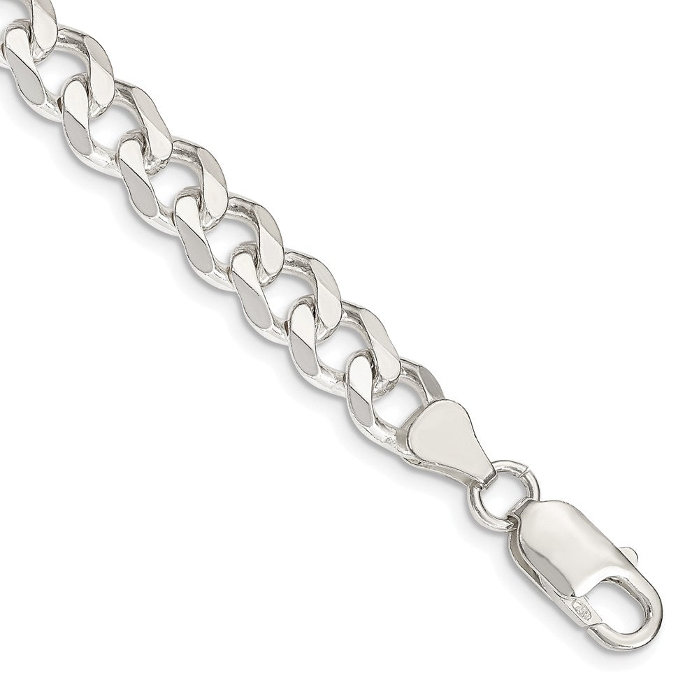 Sterling Silver 7.5mm Curb Chain - 8