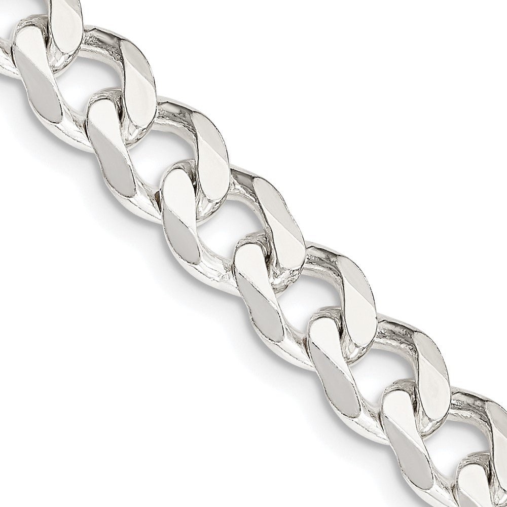 Sterling Silver 7.5mm Curb Chain - 10
