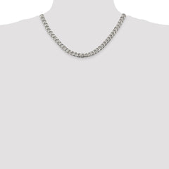 Sterling Silver 8.3mm Curb Chain - 10