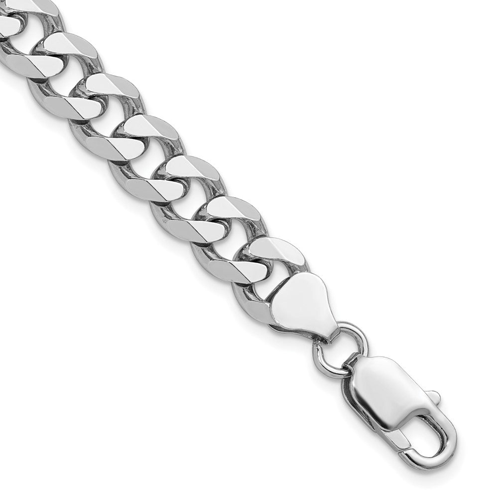 Sterling Silver Rhodium-plated 8.3mm Curb Chain - 6