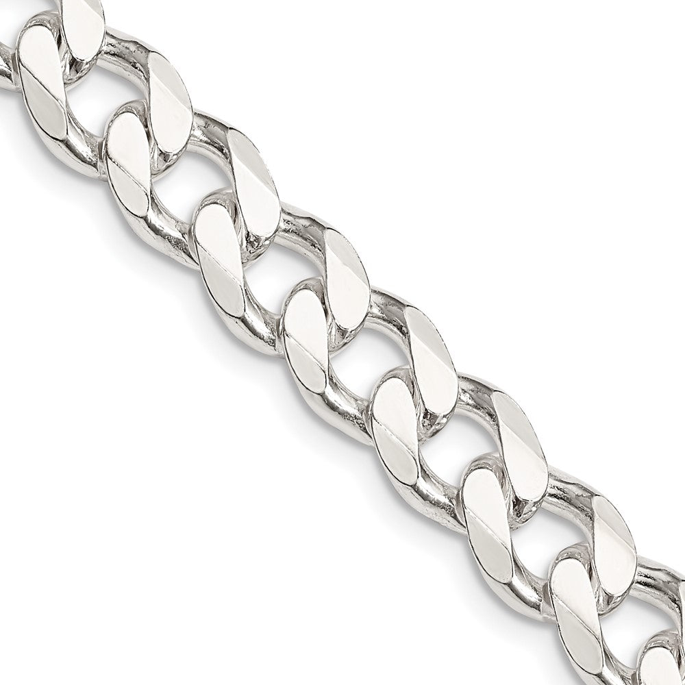 Sterling Silver 9.3mm Curb Chain - 7