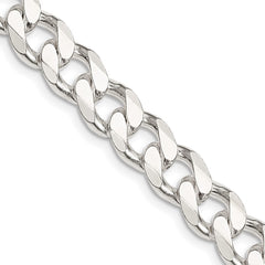 Sterling Silver 9.3mm Curb Chain - 7