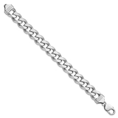 Sterling Silver Rhodium-plated 13mm Curb Chain - 3