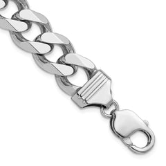 Sterling Silver Rhodium-plated 13mm Curb Chain - 4