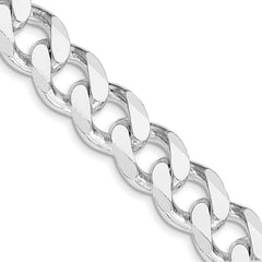 Sterling Silver Rhodium-plated 13mm Curb Chain - 2